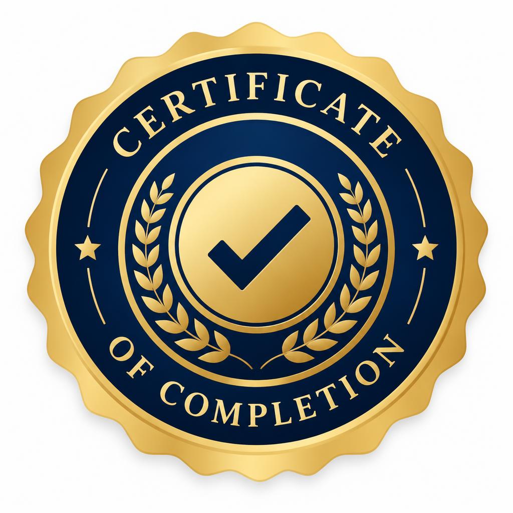 Certificate of completion badge